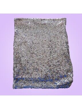 Haute Monde Women's Rose Gold Sequin Pencil Mini Skirt Small Sparkle Party